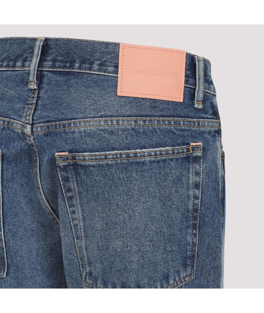 ACNE STUDIOS Синие хлопковые прямые джинсы, фото 3