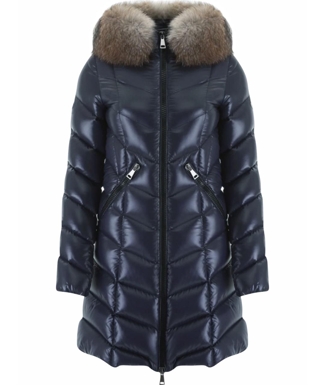 MONCLER Темно-синий пуховик, фото 1