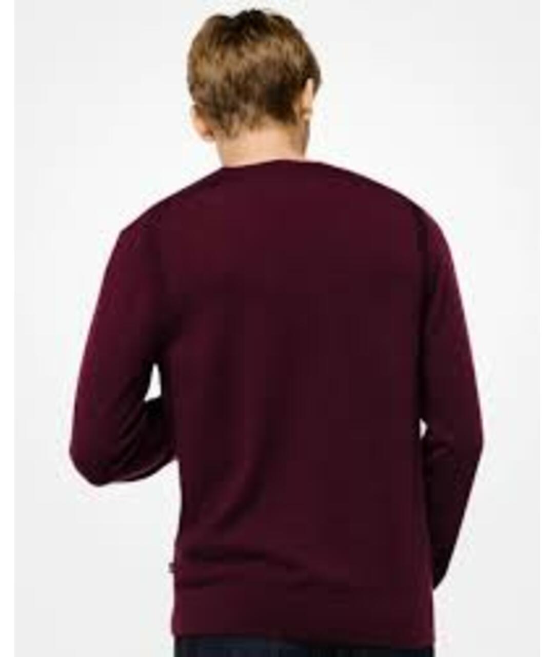 MICHAEL KORS Бордовый шерстяной джемпер / свитер, фото 4