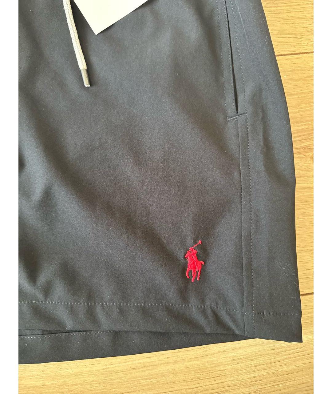 POLO RALPH LAUREN Черные полиэстеровые шорты, фото 4