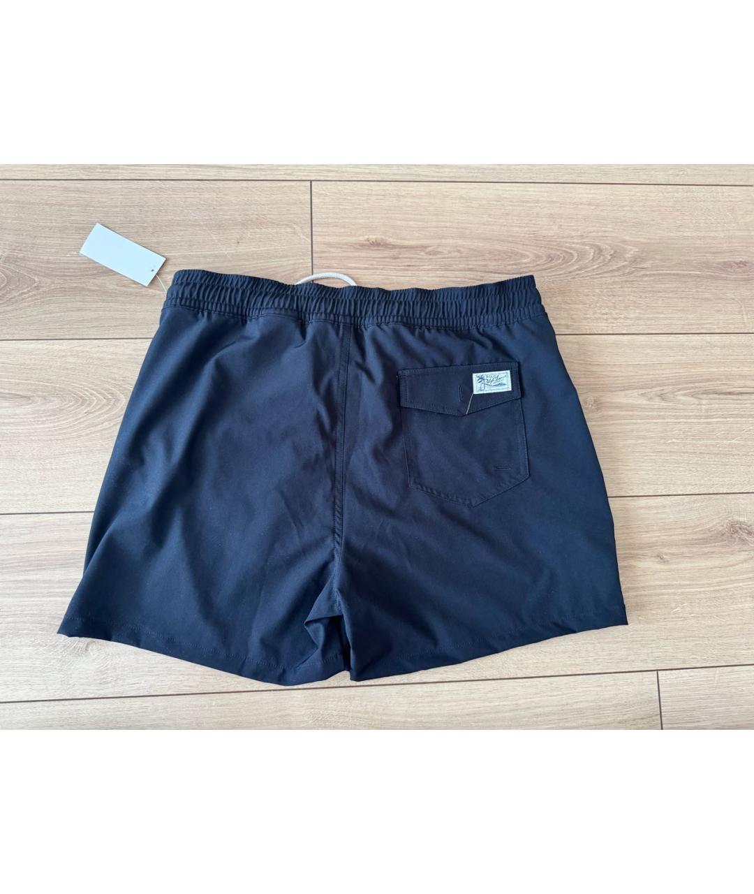 POLO RALPH LAUREN Черные полиэстеровые шорты, фото 2