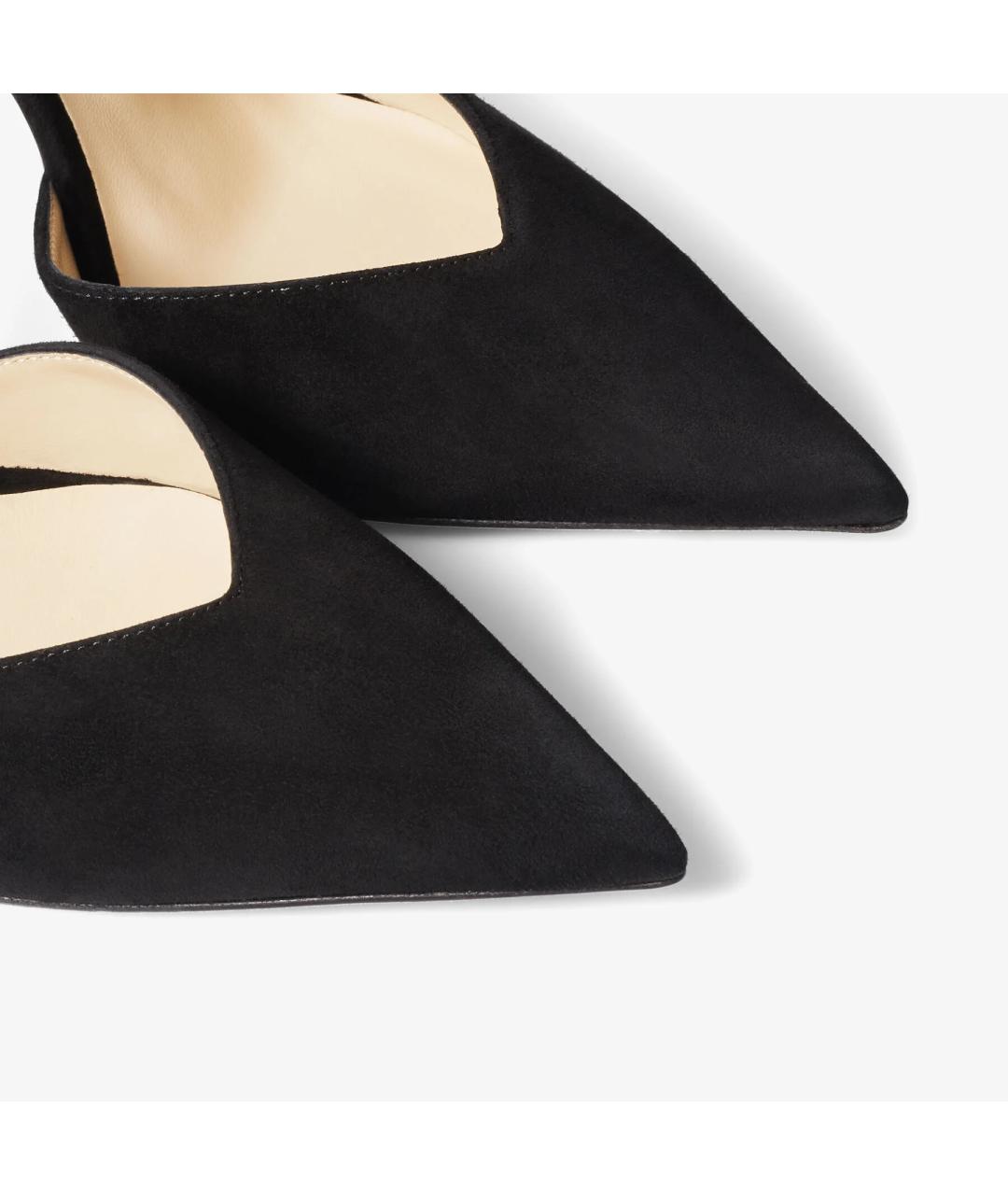 JIMMY CHOO Черные замшевые туфли, фото 4
