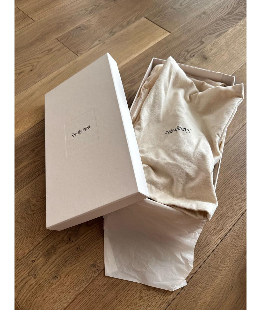 SAINT LAURENT Черные кожаные туфли, фото 7