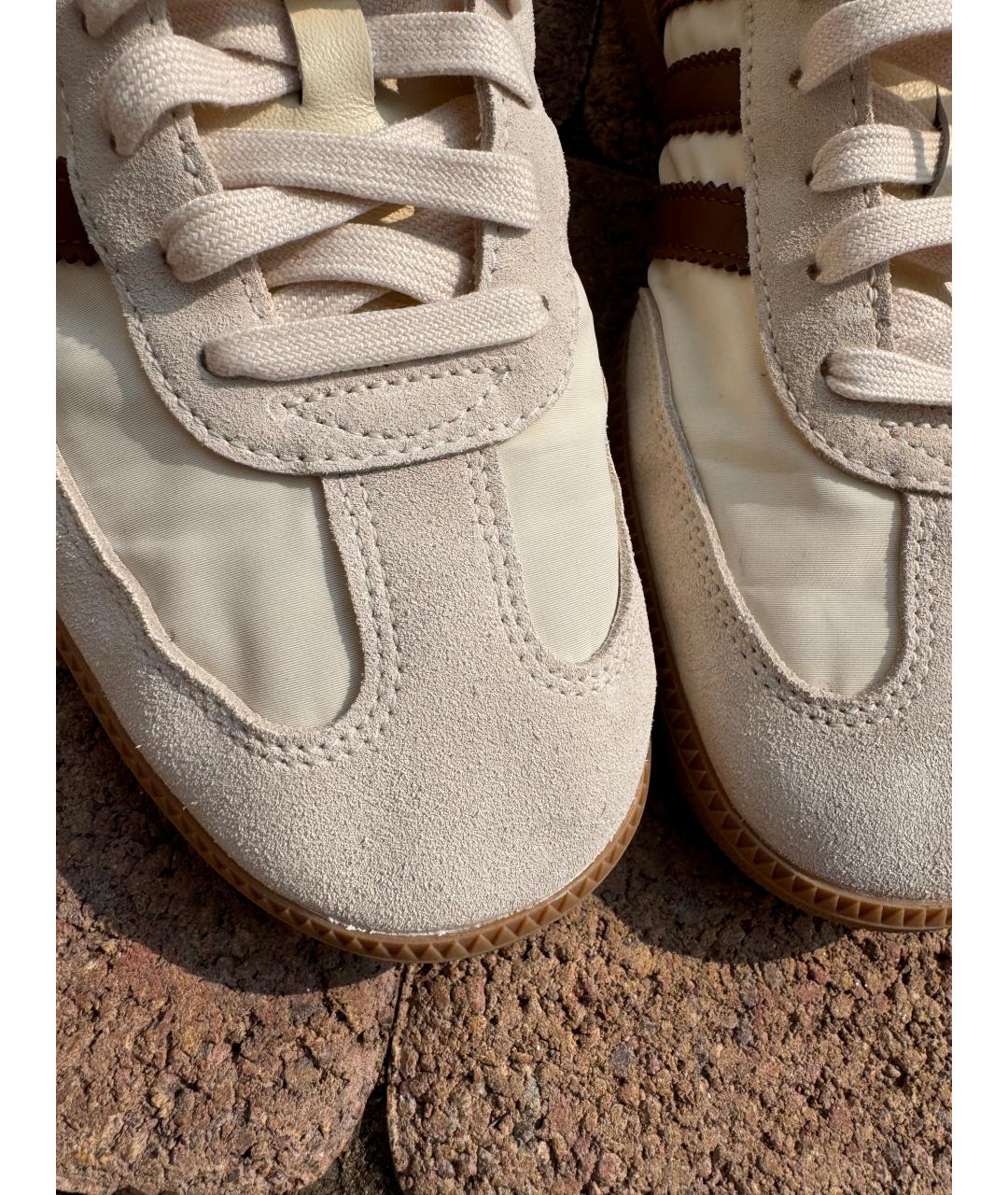 ADIDAS Бежевые низкие кроссовки / кеды из искусственной кожи, фото 4