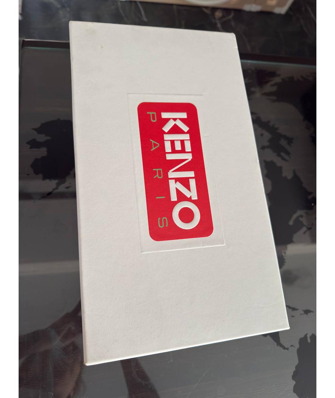 KENZO Белые текстильные кеды, фото 6