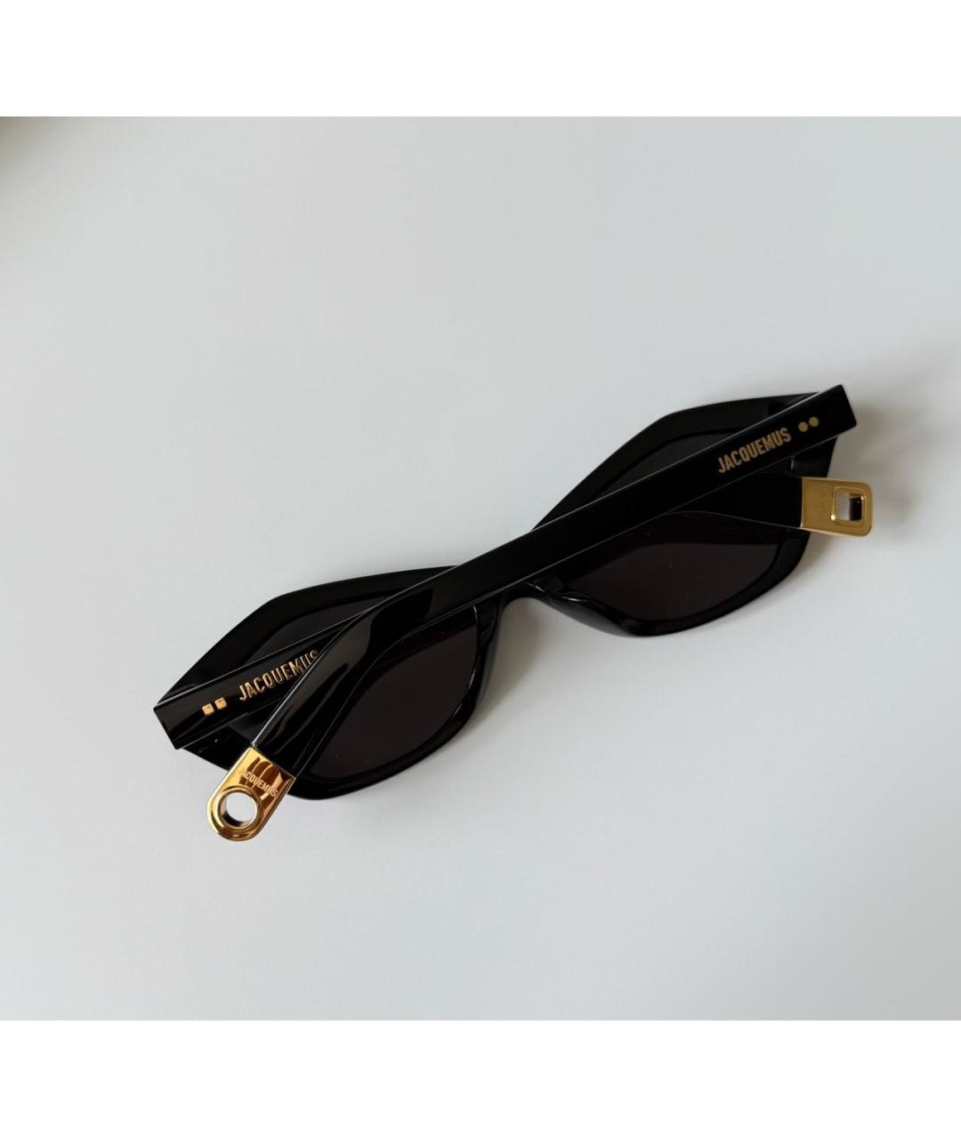 JACQUEMUS Черные пластиковые солнцезащитные очки, фото 2