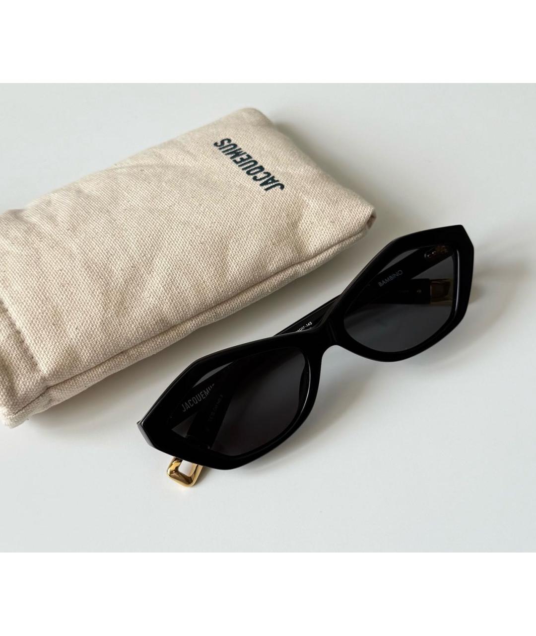 JACQUEMUS Черные пластиковые солнцезащитные очки, фото 3