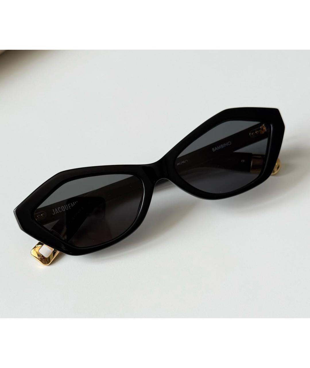 JACQUEMUS Черные пластиковые солнцезащитные очки, фото 5