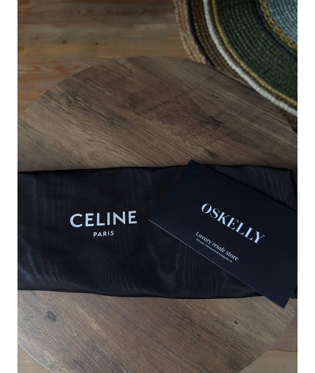 CELINE Черные кожаные сандалии, фото 6