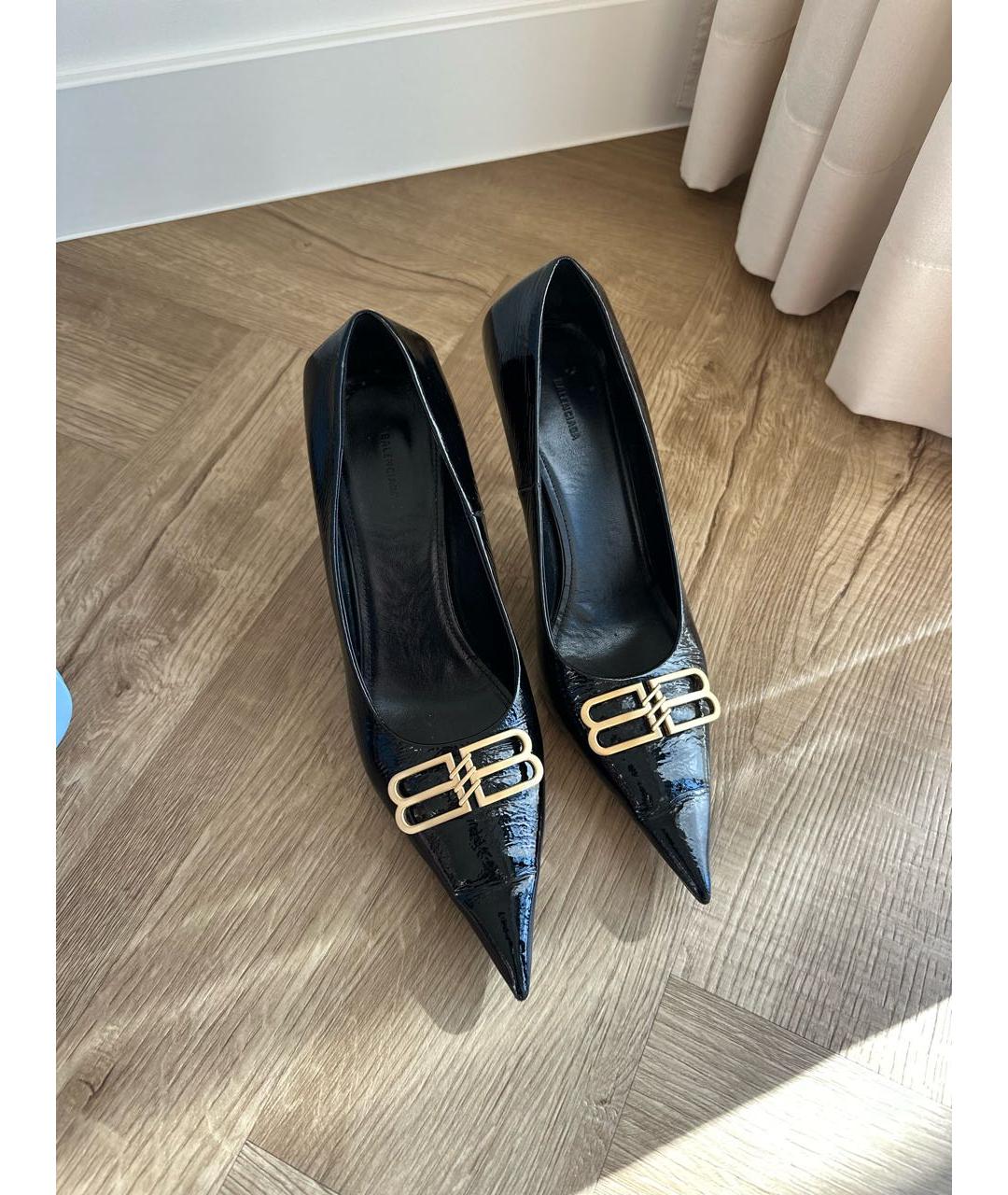BALENCIAGA Черные туфли из лакированной кожи, фото 2
