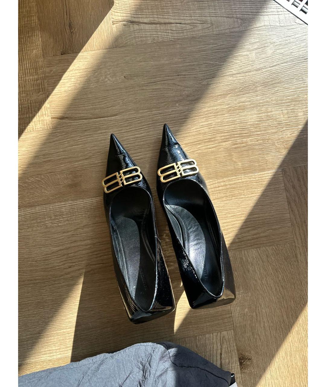 BALENCIAGA Черные туфли из лакированной кожи, фото 3