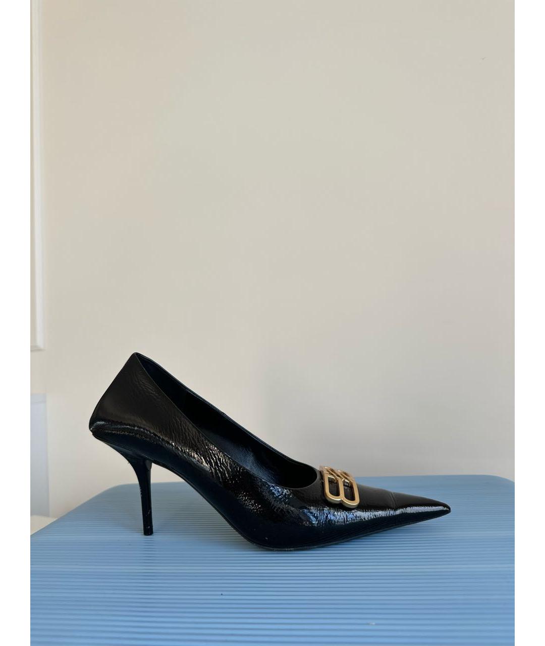 BALENCIAGA Черные туфли из лакированной кожи, фото 7