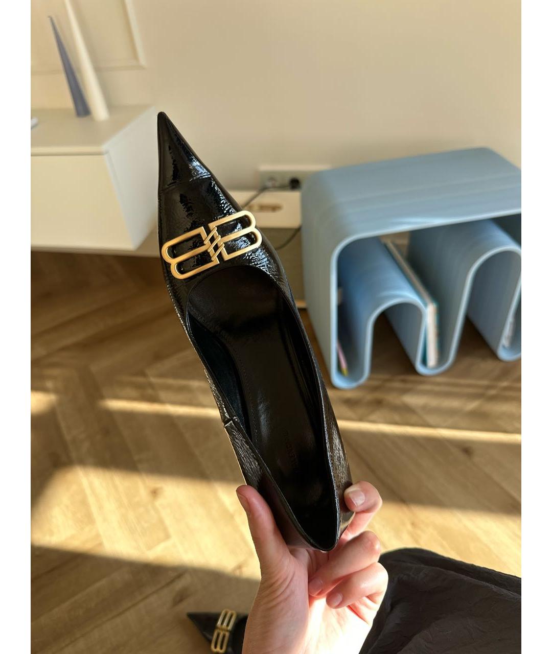 BALENCIAGA Черные туфли из лакированной кожи, фото 5