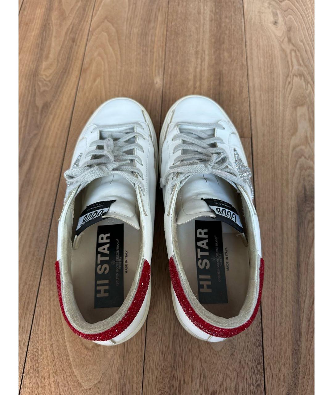 GOLDEN GOOSE DELUXE BRAND Белые кожаные кеды, фото 3