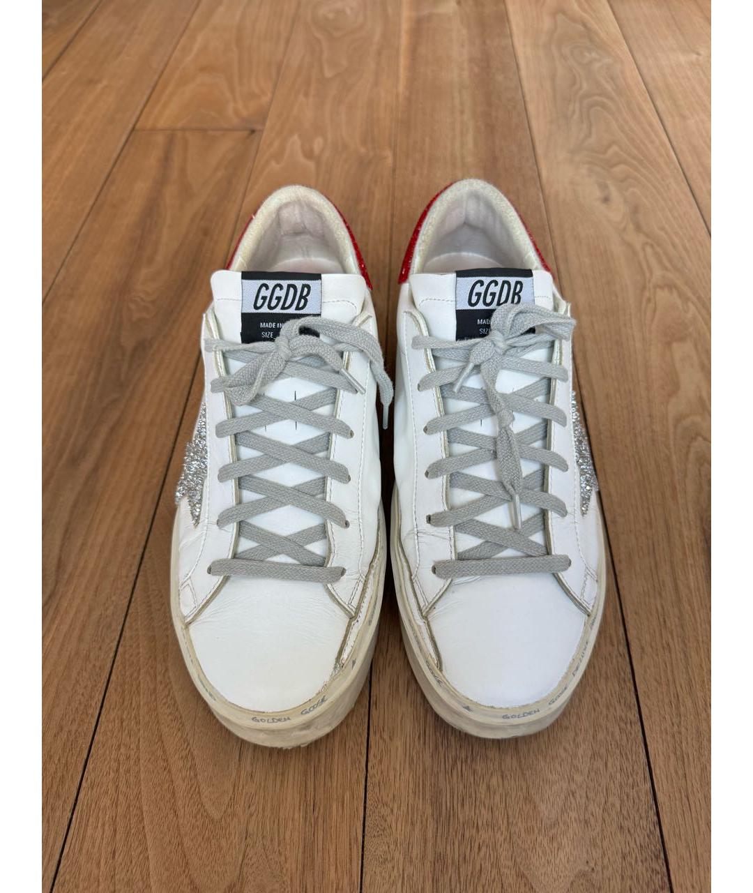 GOLDEN GOOSE DELUXE BRAND Белые кожаные кеды, фото 2