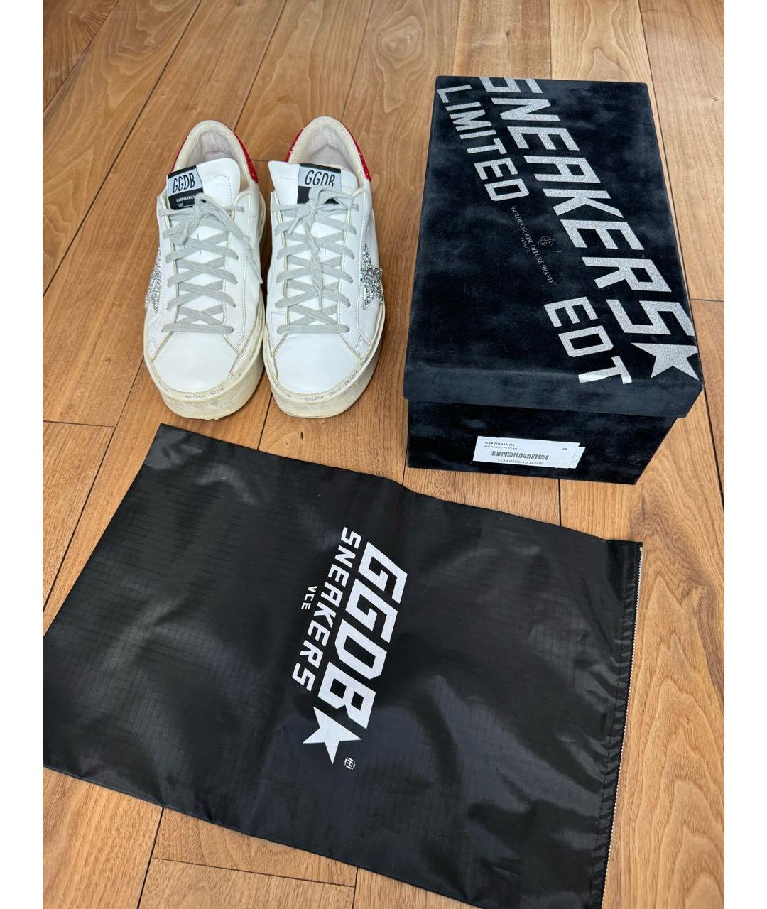 GOLDEN GOOSE DELUXE BRAND Белые кожаные кеды, фото 7