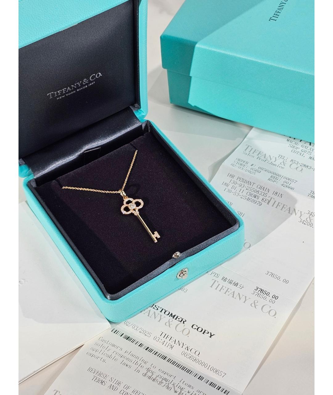 TIFFANY&CO Золотая подвеска из розового золота, фото 2