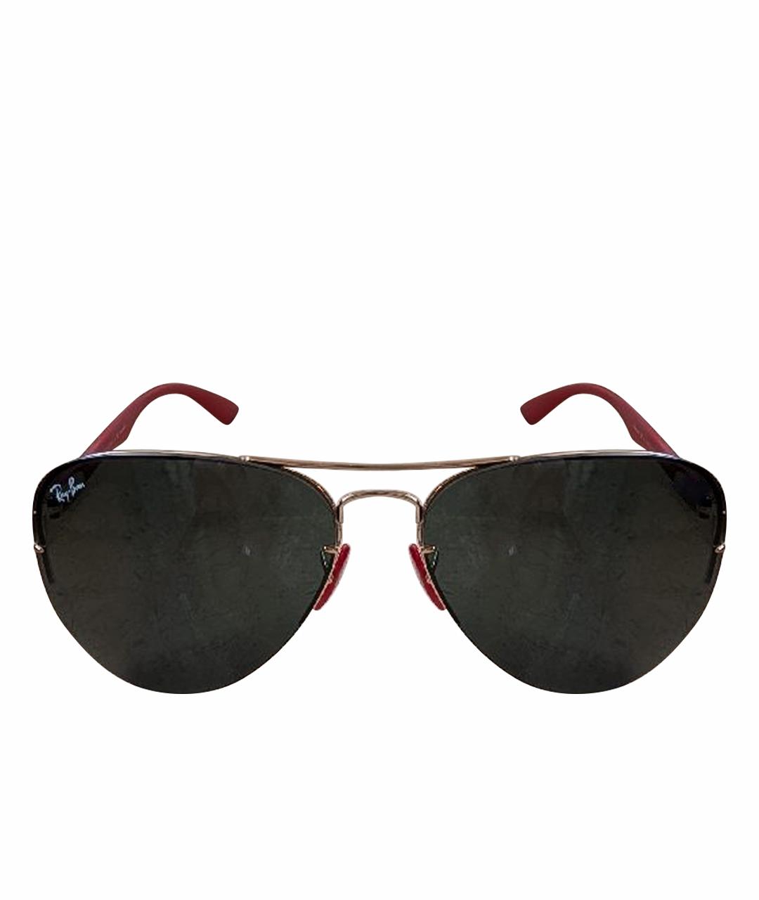 RAY BAN Золотые металлические солнцезащитные очки, фото 1