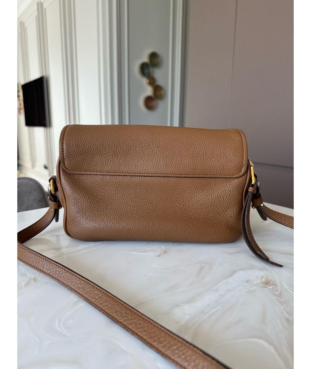 PRADA Коричневая кожаная сумка через плечо, фото 3
