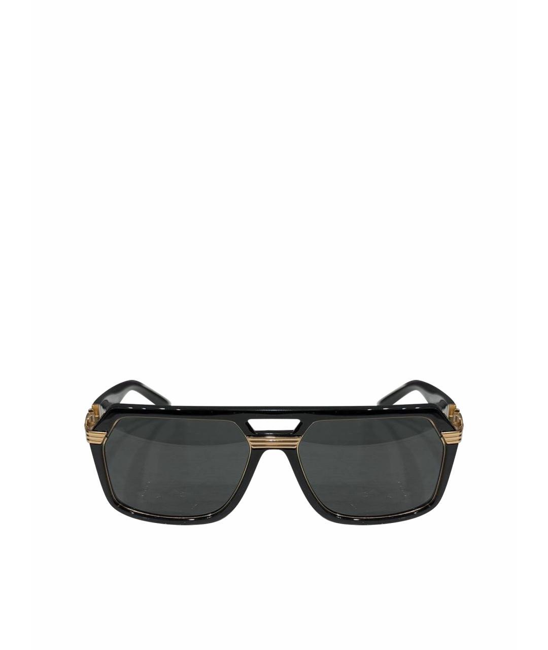 VERSACE Черные пластиковые солнцезащитные очки, фото 1