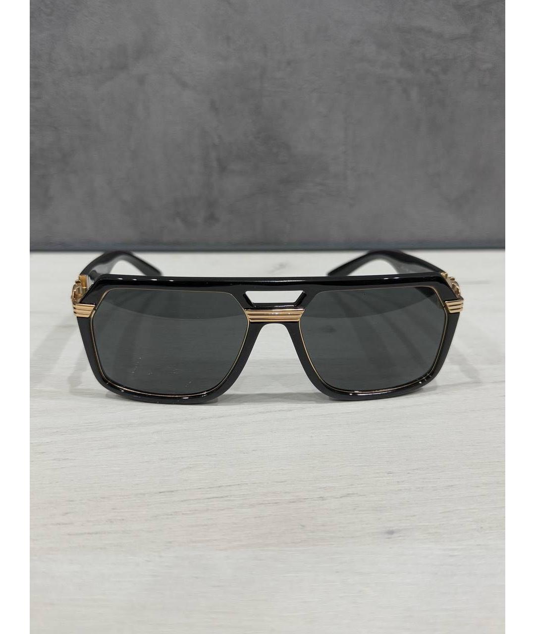 VERSACE Черные пластиковые солнцезащитные очки, фото 8