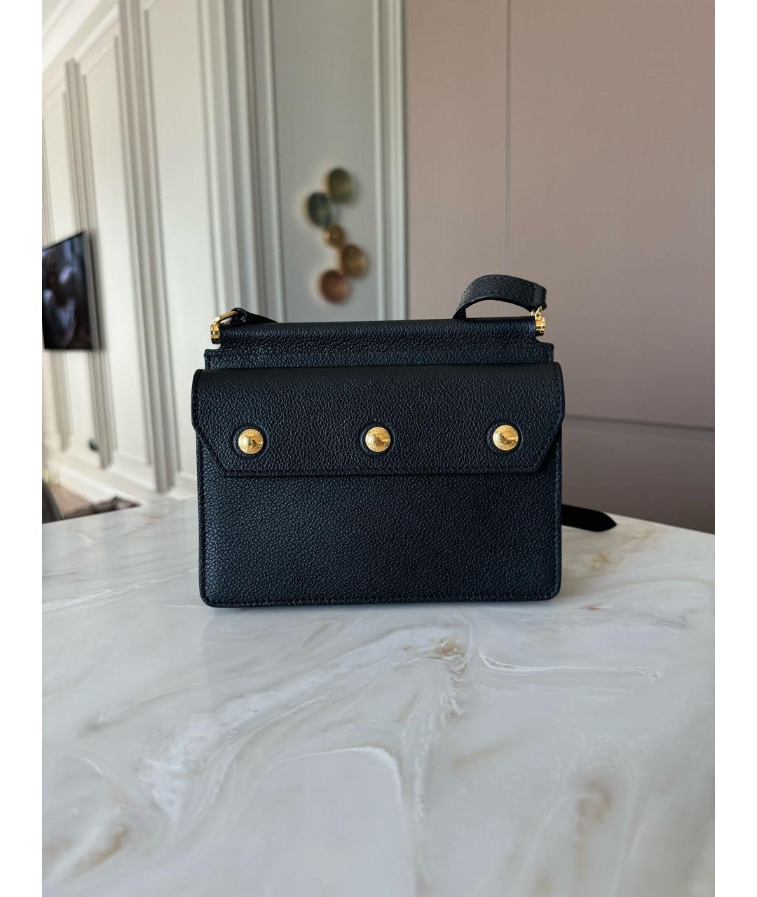 BURBERRY Черная кожаная сумка через плечо, фото 3