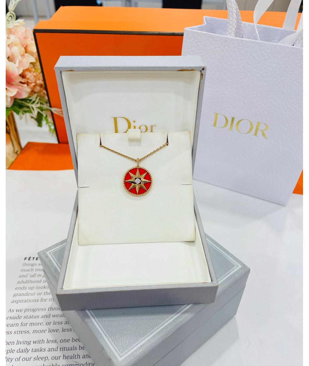 CHRISTIAN DIOR Золотая подвеска из розового золота, фото 2