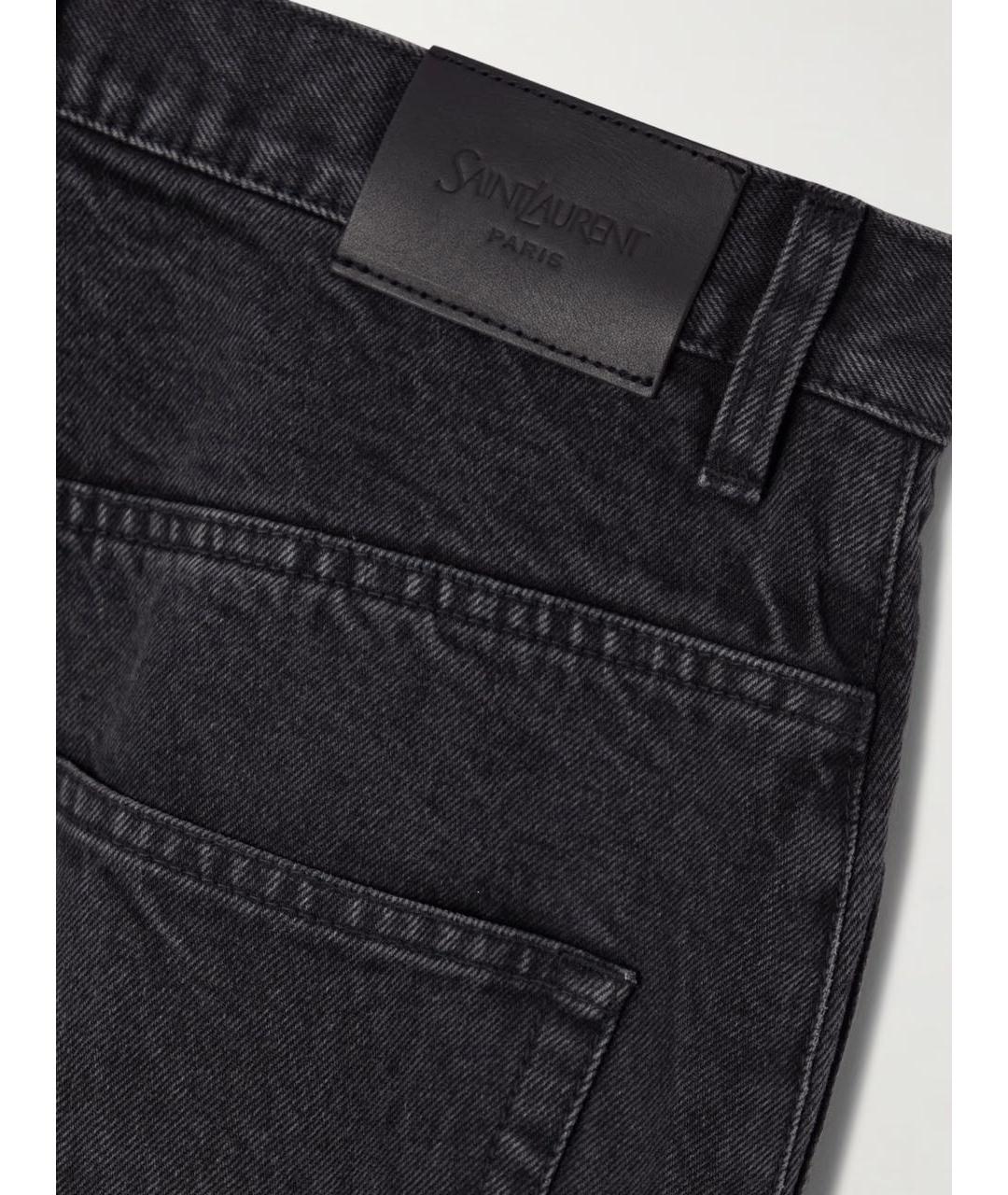 SAINT LAURENT Черные хлопковые джинсы слим, фото 6