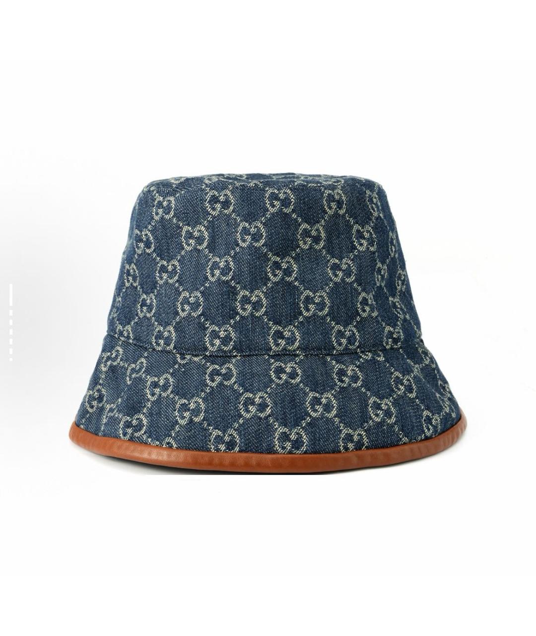 GUCCI Синяя хлопковая шляпа, фото 2