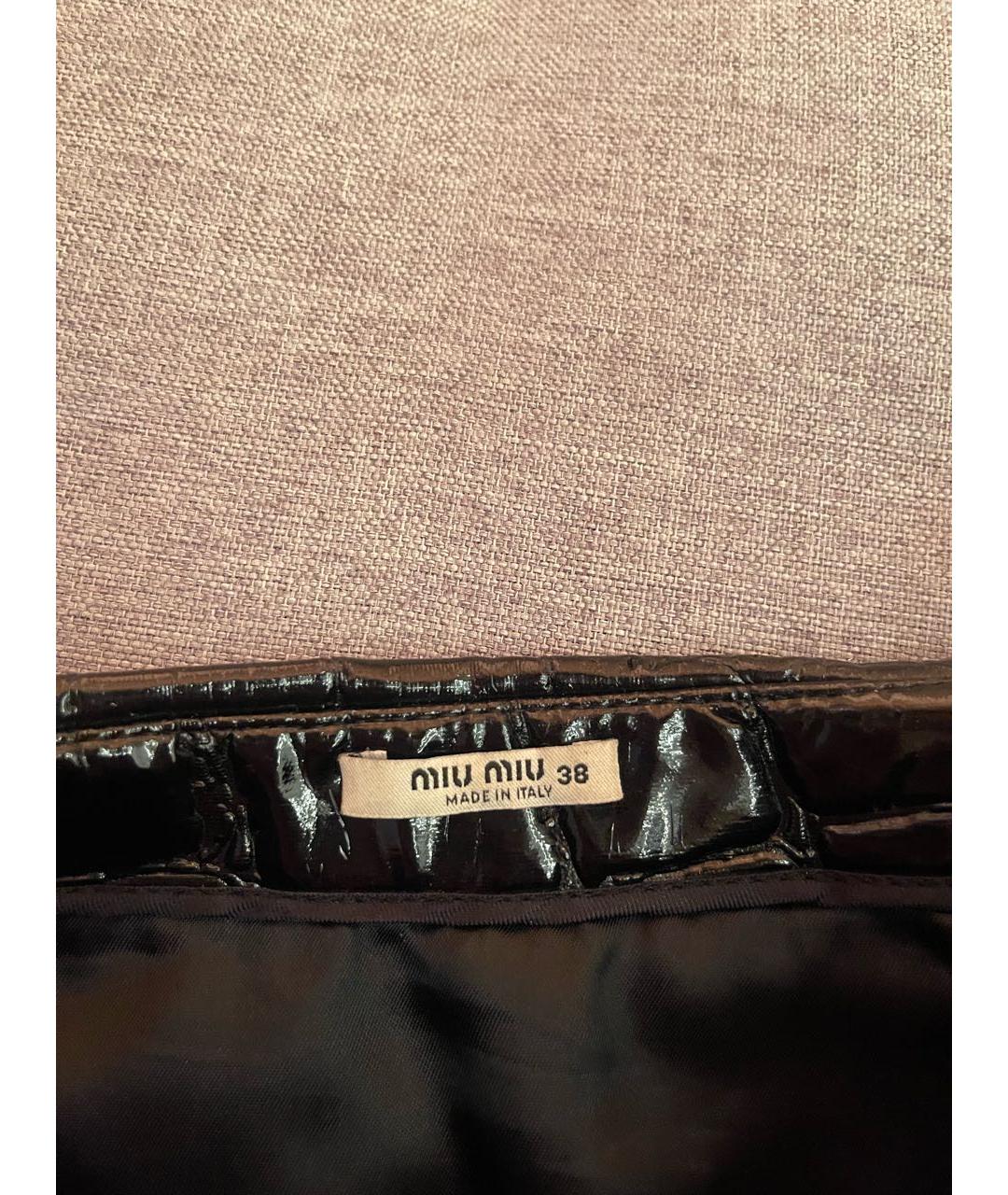 MIU MIU Черная юбка мини, фото 3