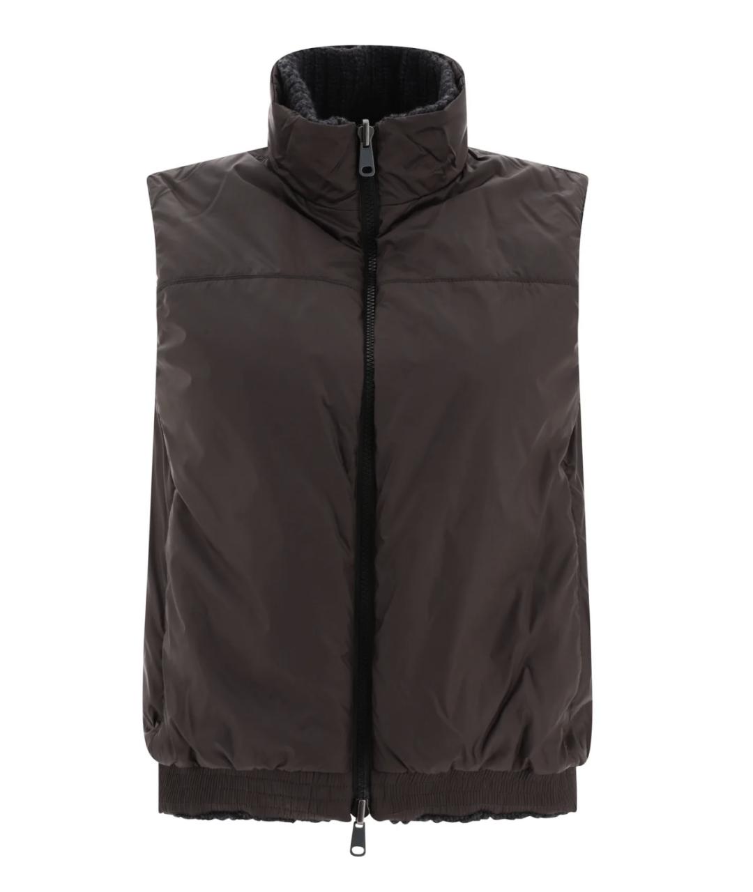 BRUNELLO CUCINELLI Антрацитовый кашемировый жилет, фото 3