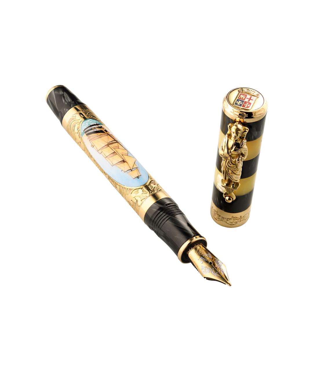 MONTEGRAPPA Золотая позолоченная перьевая ручка, фото 1