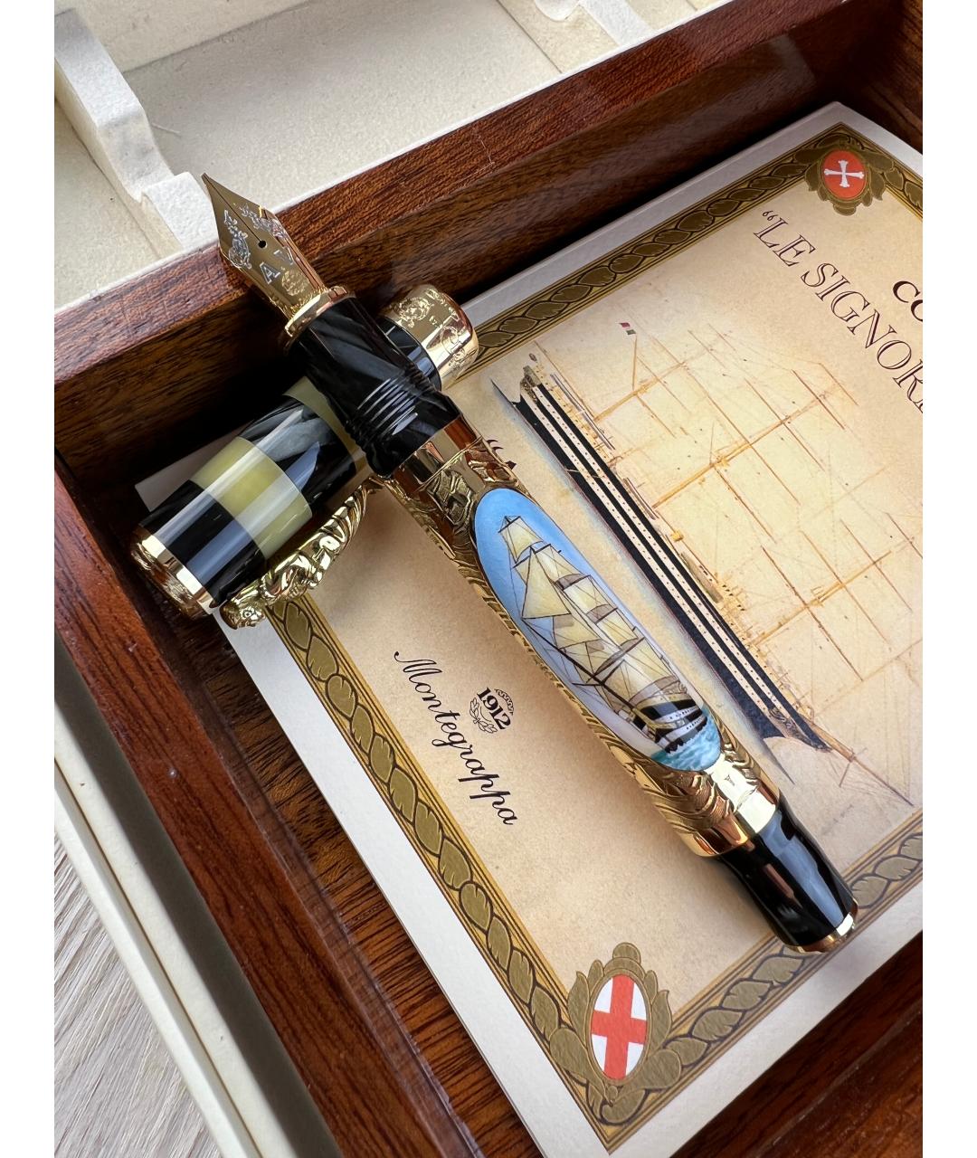 MONTEGRAPPA Золотая позолоченная перьевая ручка, фото 4