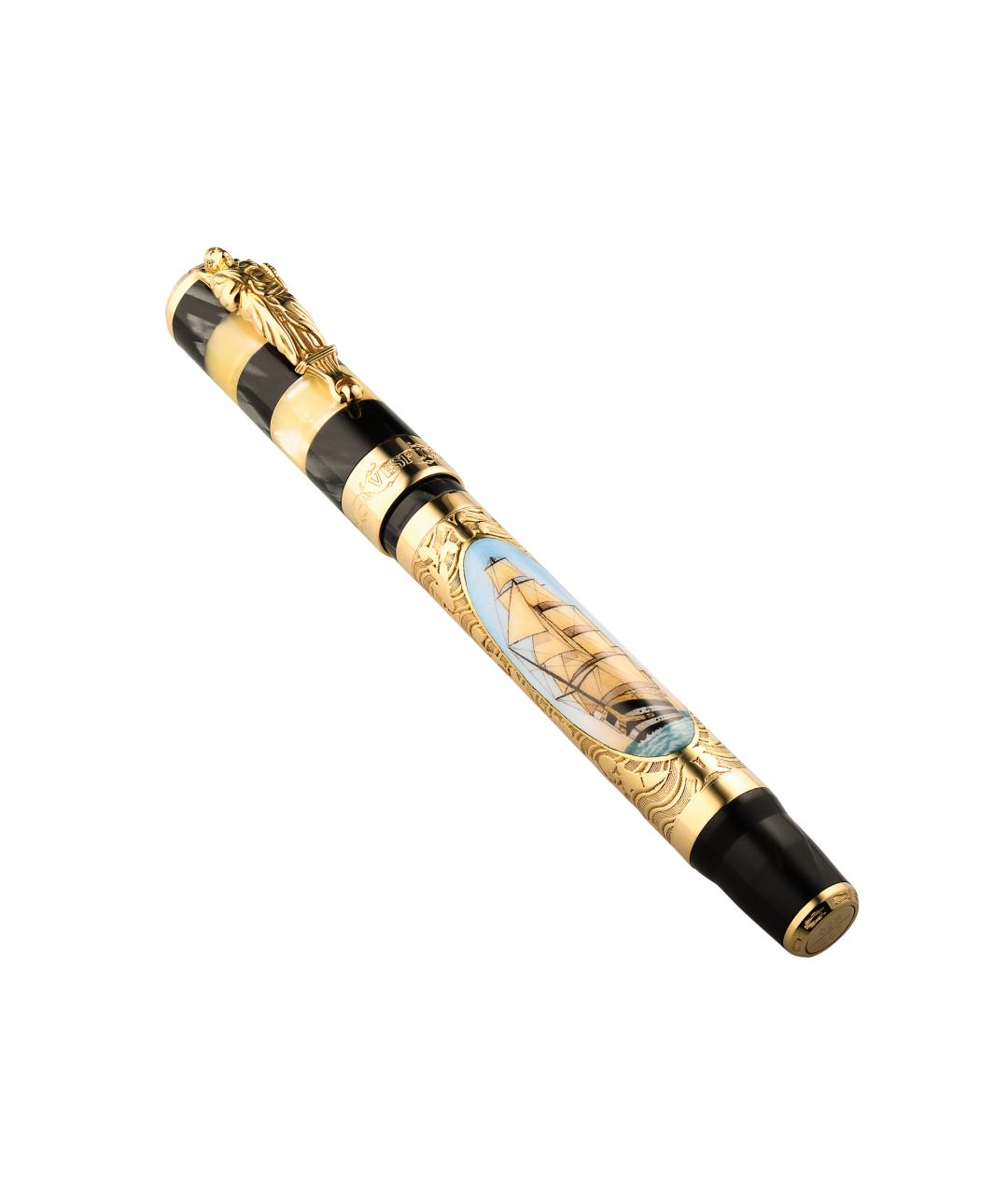 MONTEGRAPPA Золотая позолоченная перьевая ручка, фото 2