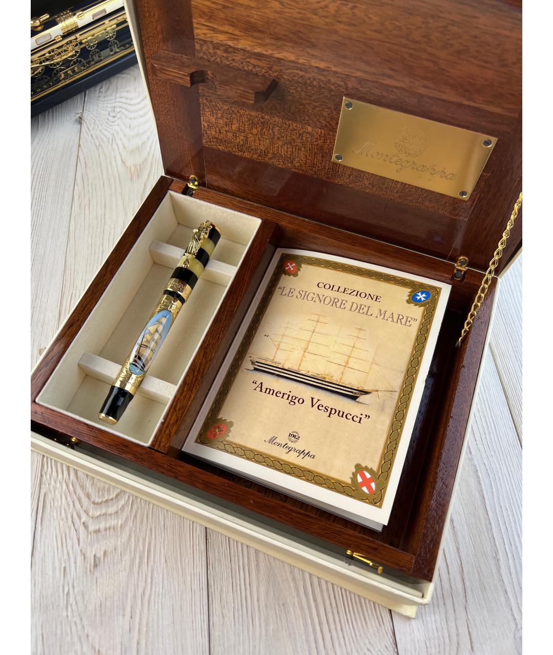 MONTEGRAPPA Золотая позолоченная перьевая ручка, фото 3