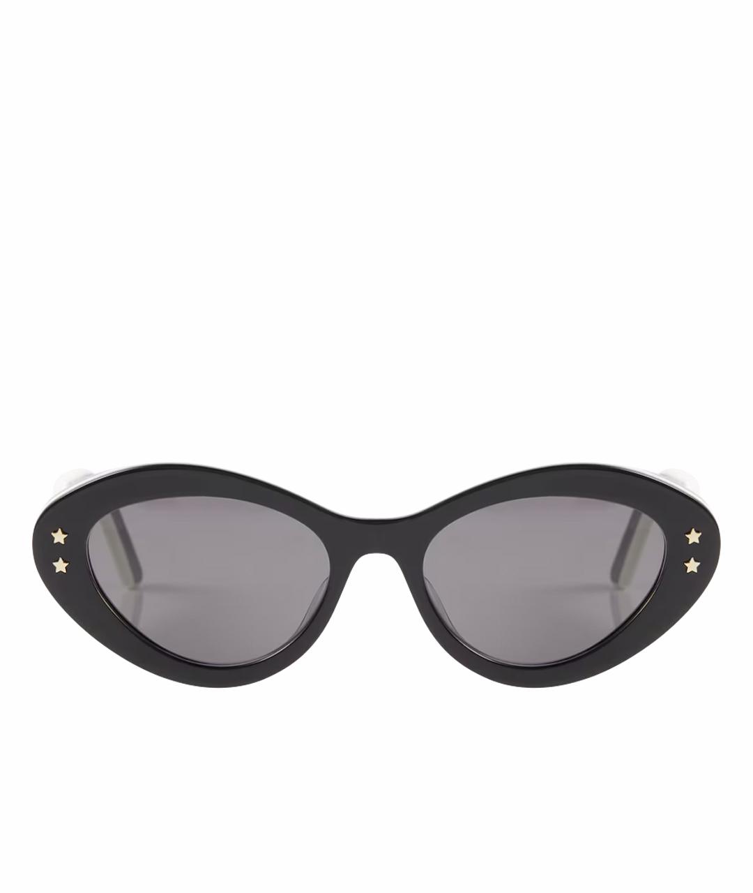 CHRISTIAN DIOR Черные пластиковые солнцезащитные очки, фото 1