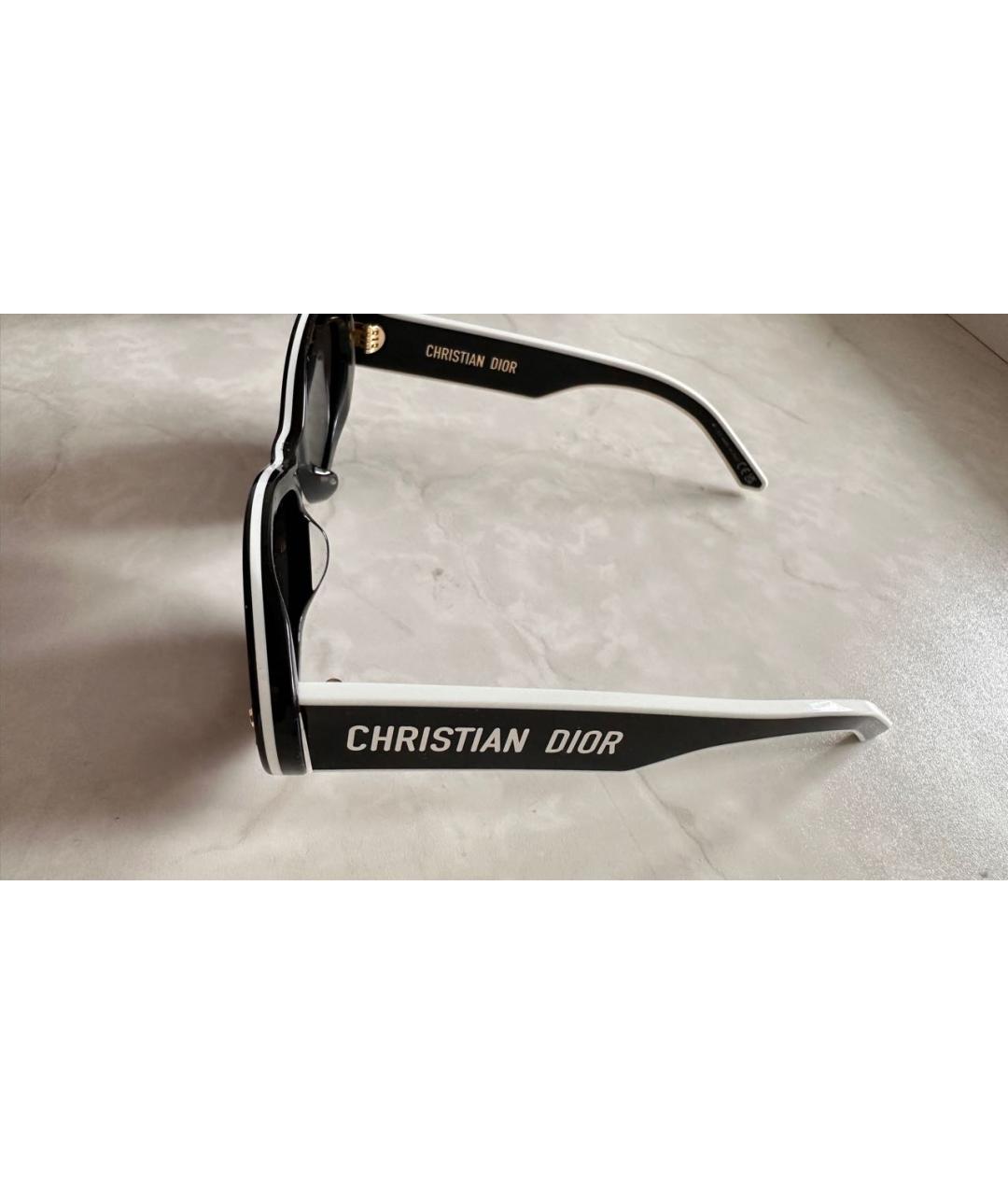 CHRISTIAN DIOR Черные пластиковые солнцезащитные очки, фото 3