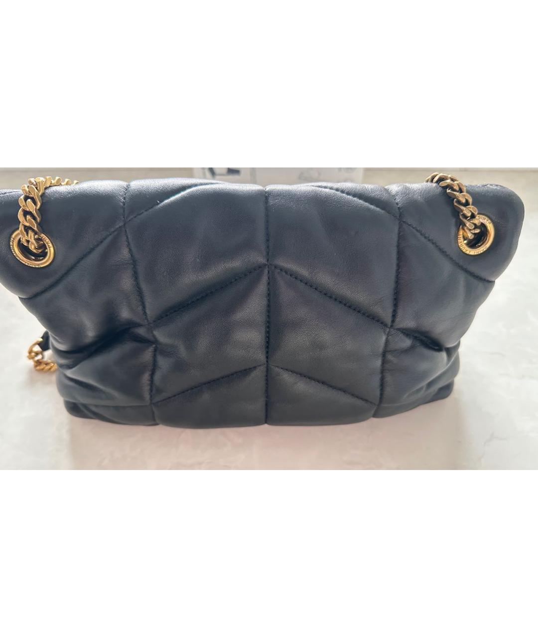 SAINT LAURENT Черная кожаная сумка через плечо, фото 4