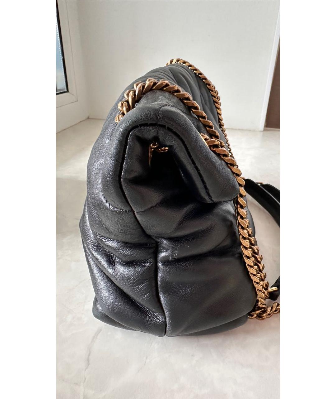 SAINT LAURENT Черная кожаная сумка через плечо, фото 3