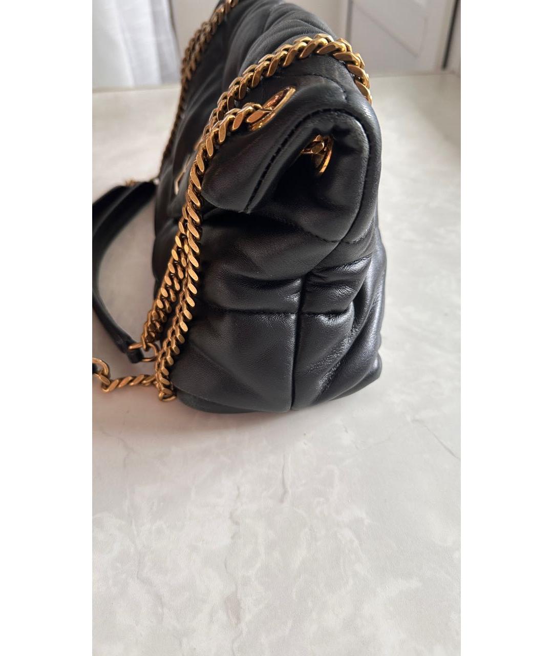 SAINT LAURENT Черная кожаная сумка через плечо, фото 2