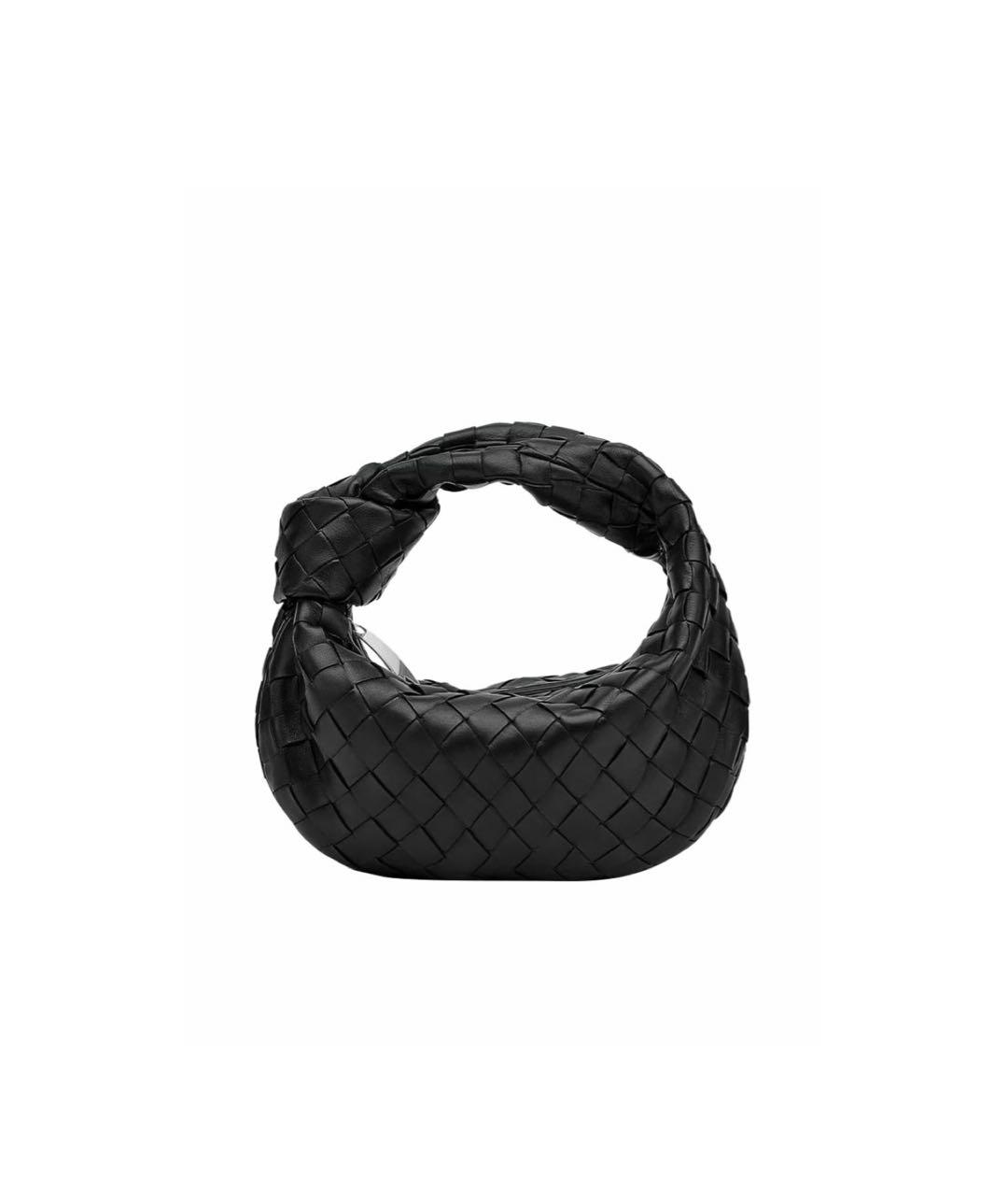 BOTTEGA VENETA Черная кожаная сумка с короткими ручками, фото 1