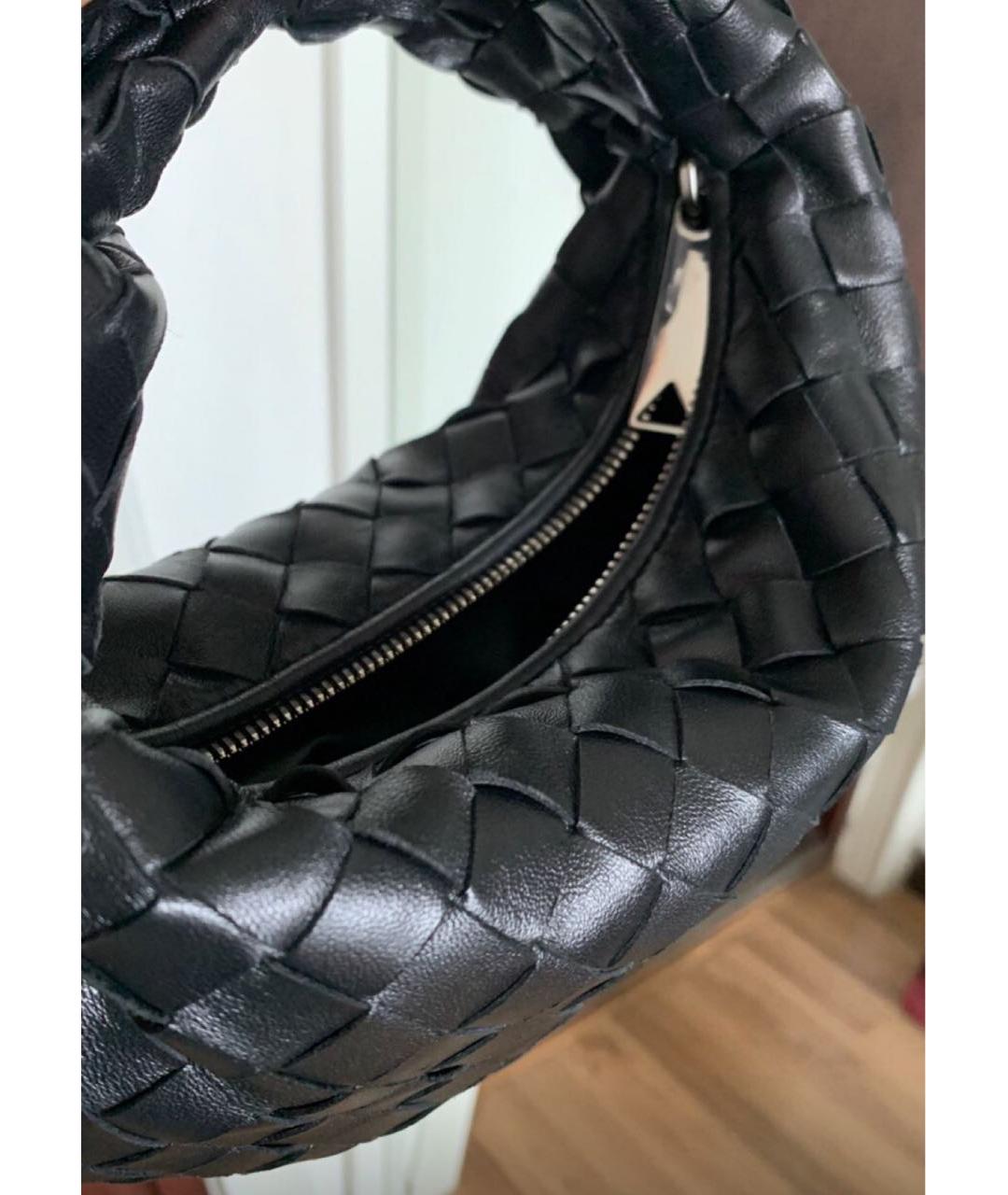 BOTTEGA VENETA Черная кожаная сумка с короткими ручками, фото 3