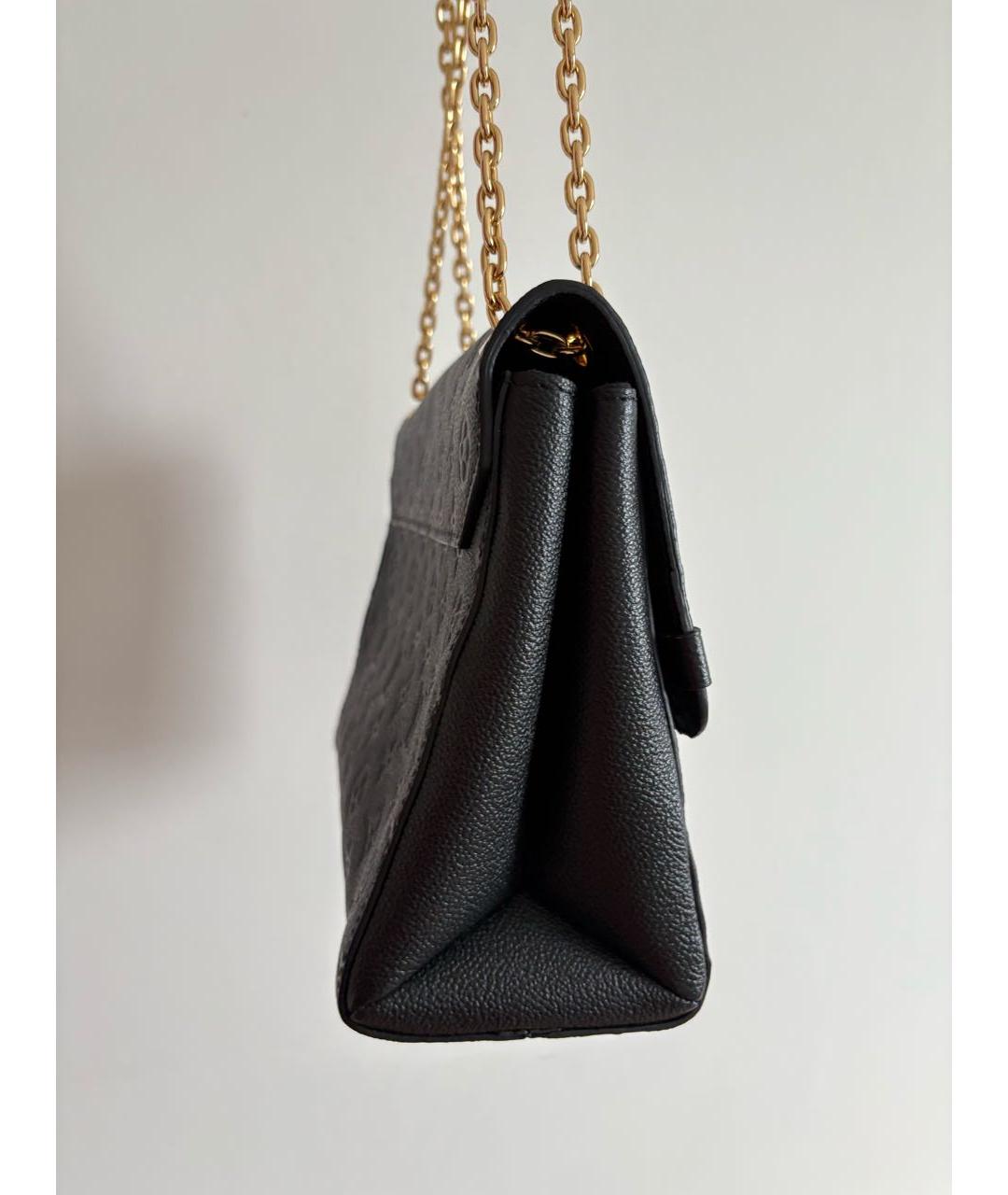 LOUIS VUITTON Черная кожаная сумка через плечо, фото 4