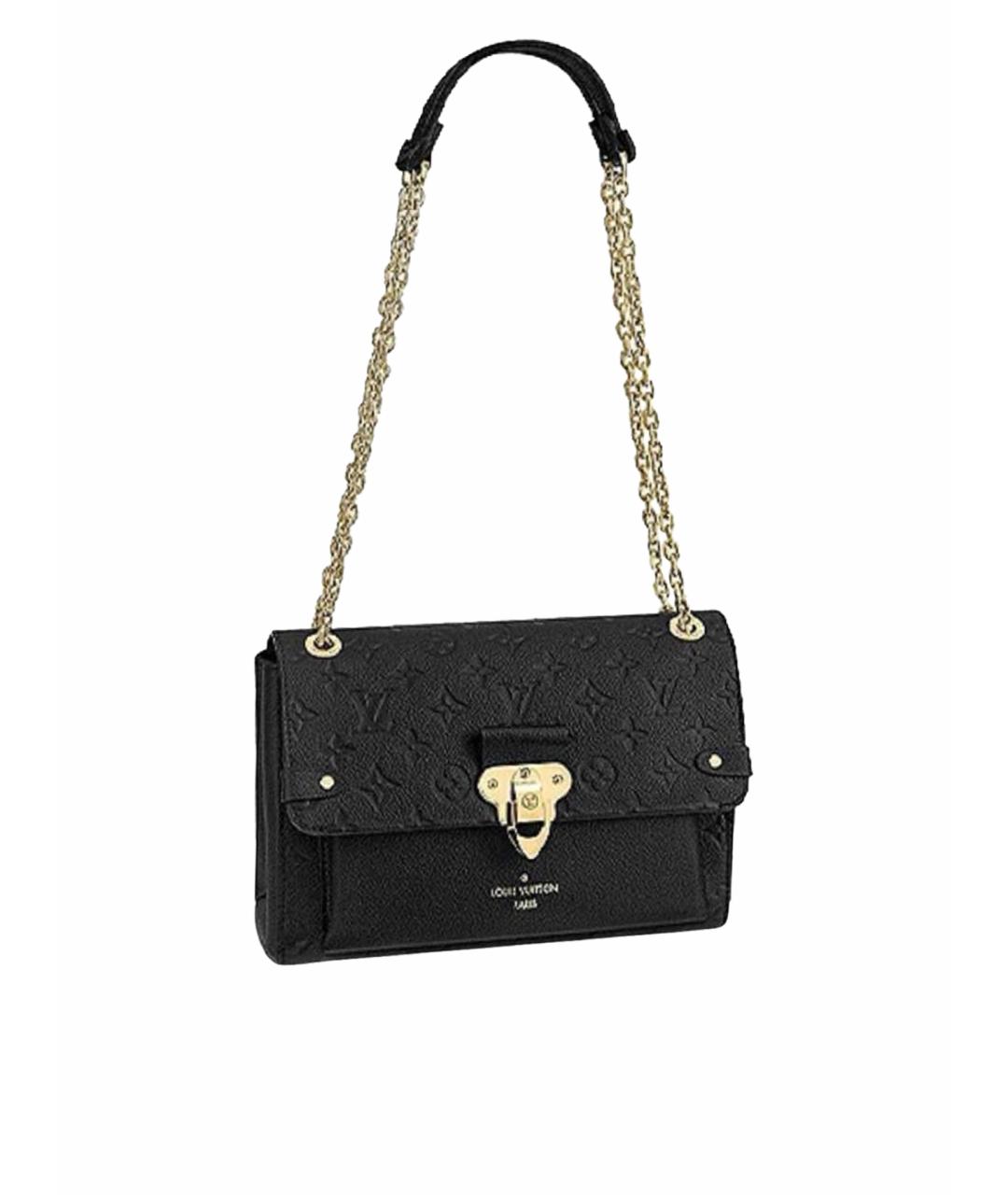 LOUIS VUITTON Черная кожаная сумка через плечо, фото 1