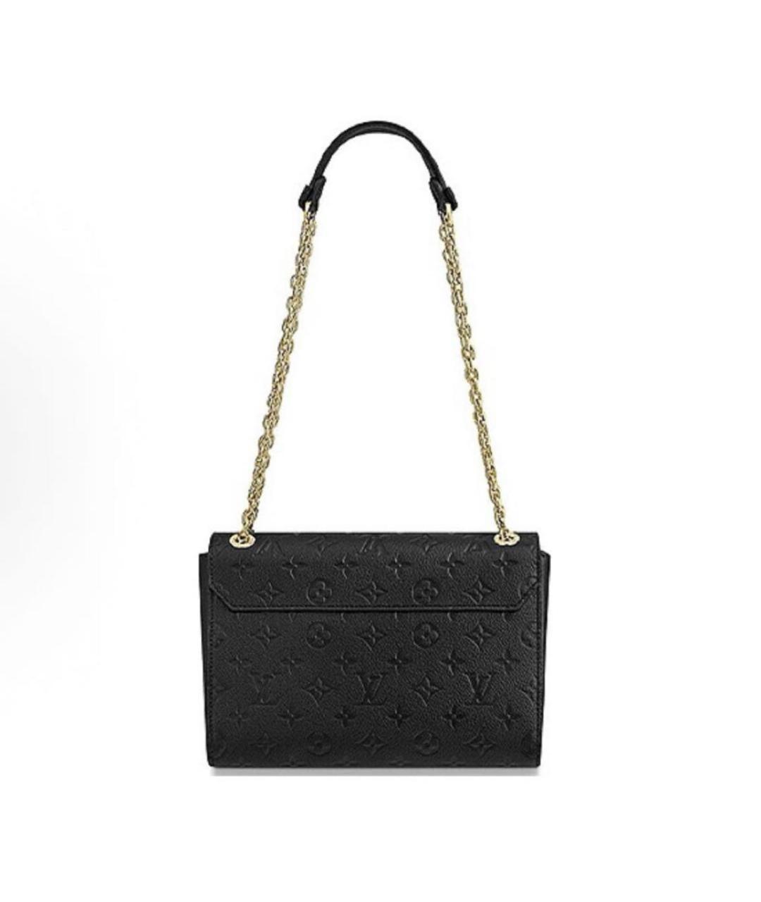 LOUIS VUITTON Черная кожаная сумка через плечо, фото 2