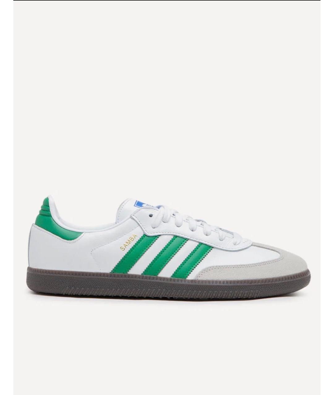 ADIDAS Зеленые кожаные кеды, фото 4