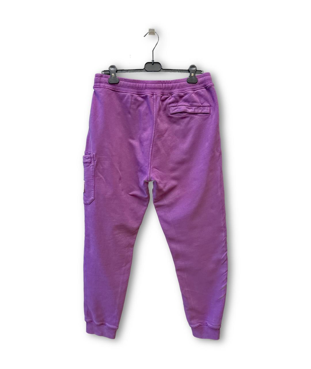STONE ISLAND Фиолетовые хлопковые повседневные брюки, фото 3
