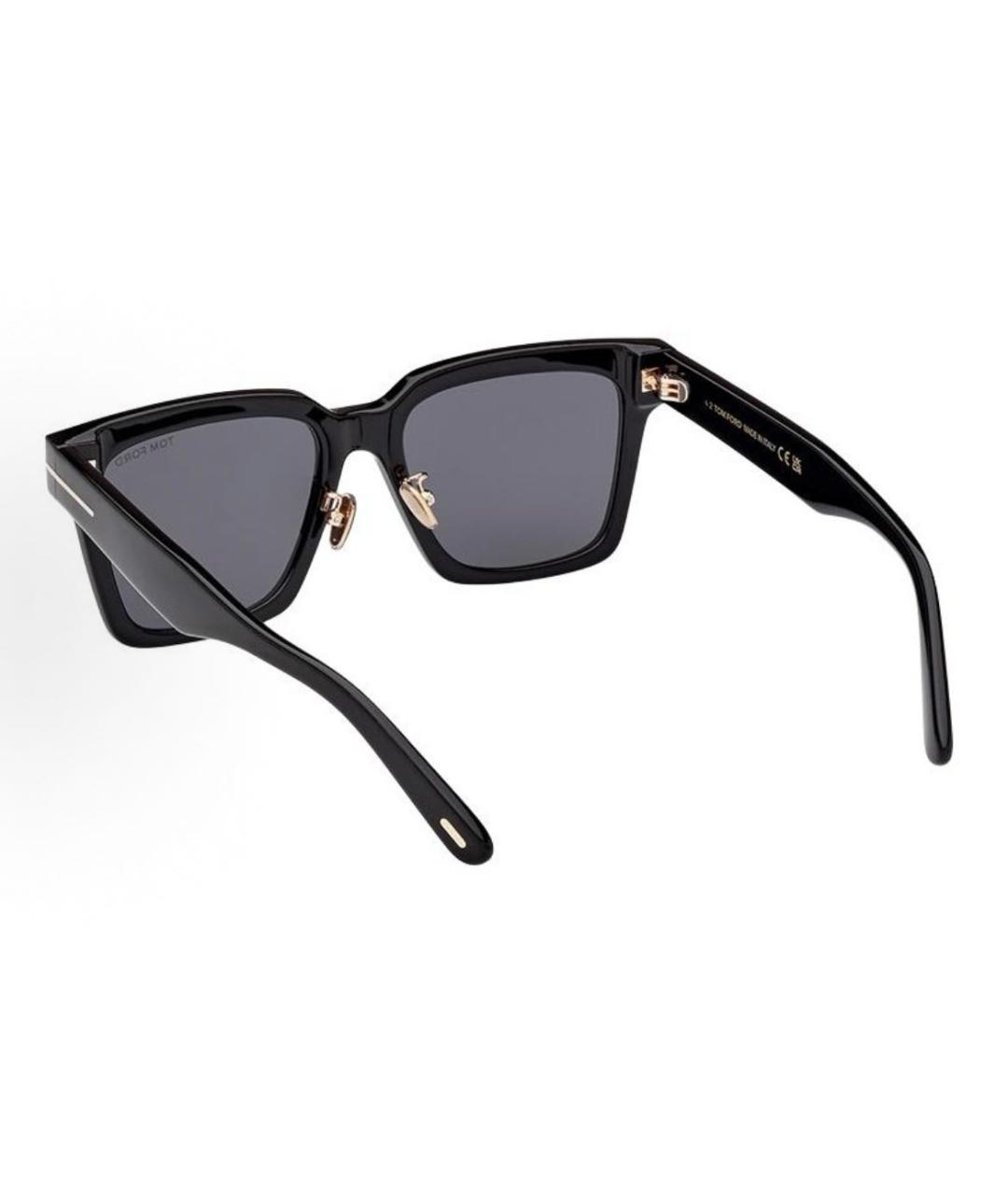 TOM FORD Черные пластиковые солнцезащитные очки, фото 4