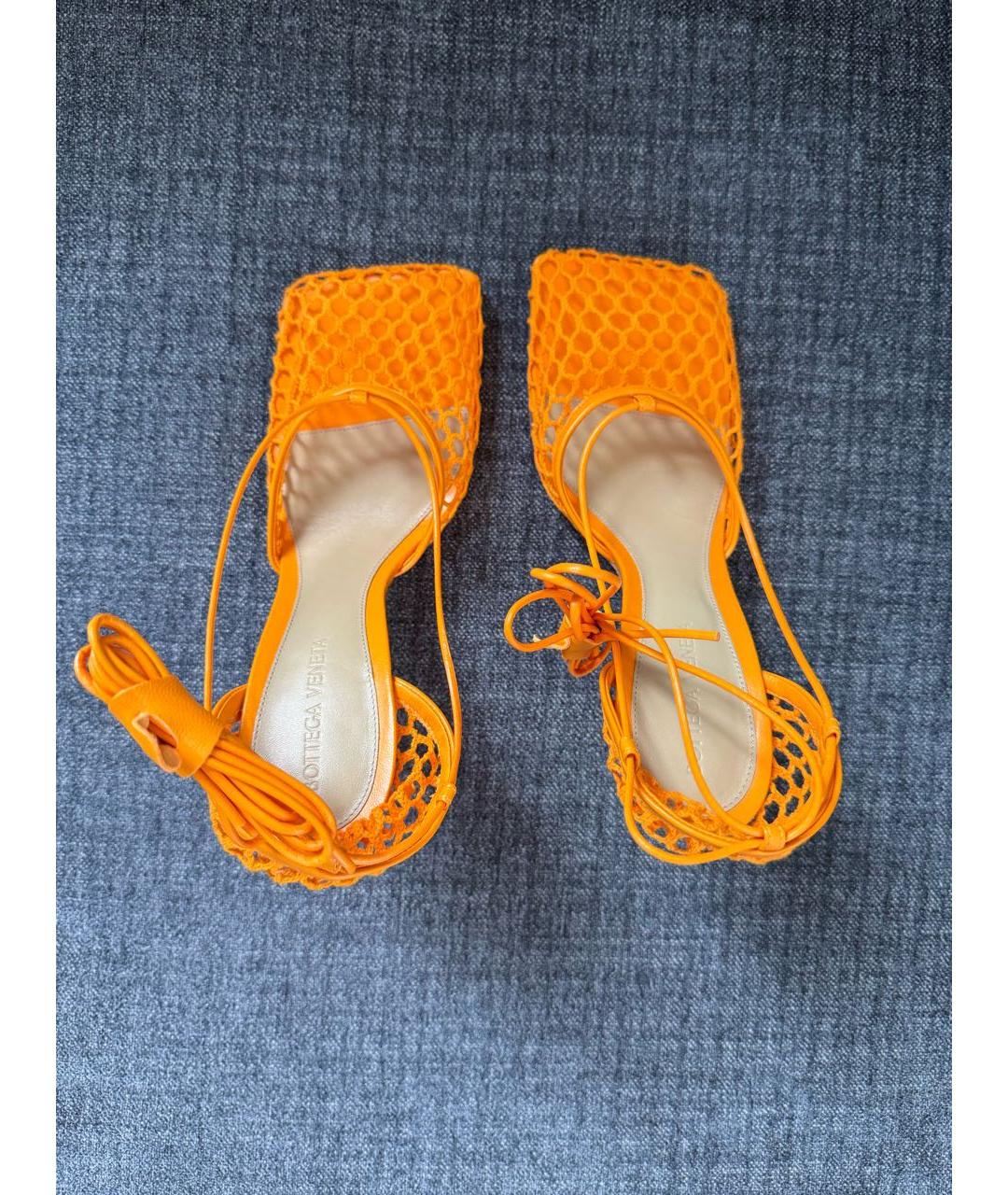BOTTEGA VENETA Оранжевое босоножки, фото 3