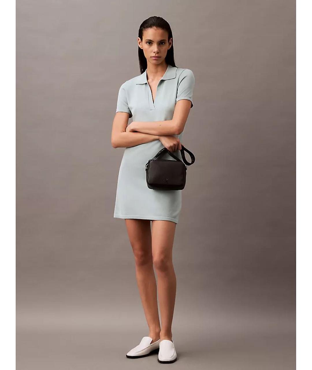 CALVIN KLEIN Черная сумка через плечо из искусственной кожи, фото 4